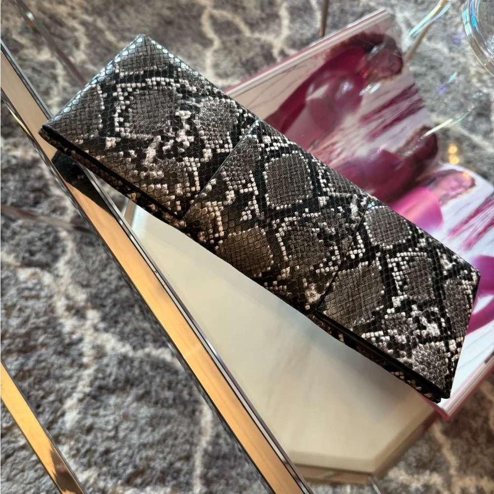 French Connection Snakeskin Pattern Clutch - Picture 4 of 6